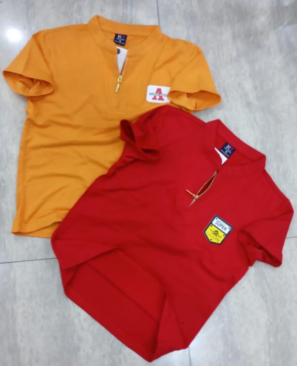 Boys short -sleeve zip-neck tops (BSSZ01)