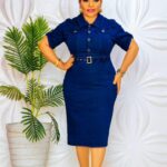 Ladies jeans gown (LJG001)