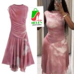 Premium pink tie-die gown (PPT001)