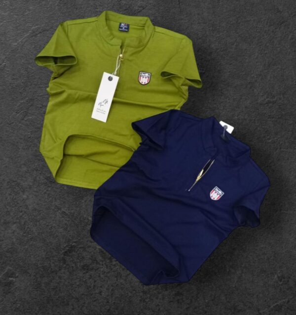 Boys short -sleeve zip-neck tops (BSSZ01)